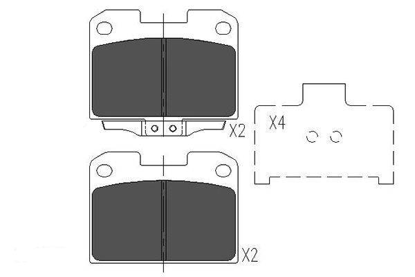 KAVO PARTS Комплект тормозных колодок, дисковый тормоз KBP-5531